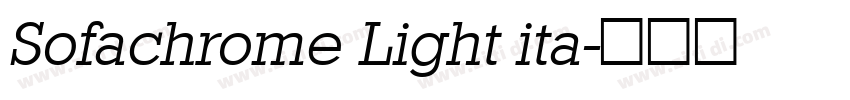 Sofachrome Light ita字体转换